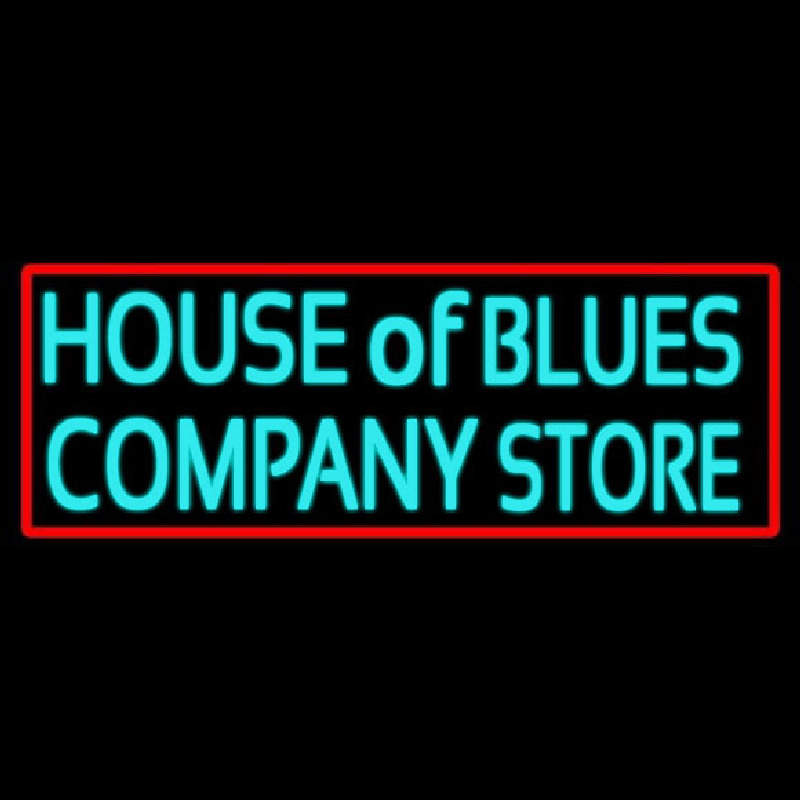 Red Border House Of Blues Company Store Neonskylt