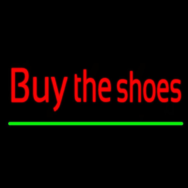 Red Buy The Shoes Neonskylt