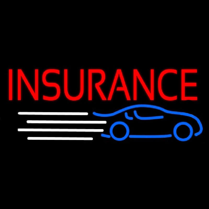 Red Car Insurance Neonskylt
