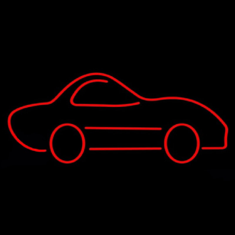 Red Car Logo Neonskylt