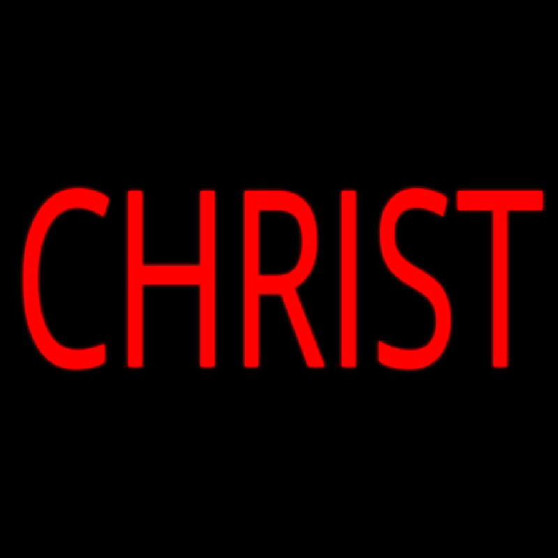 Red Christ Neonskylt