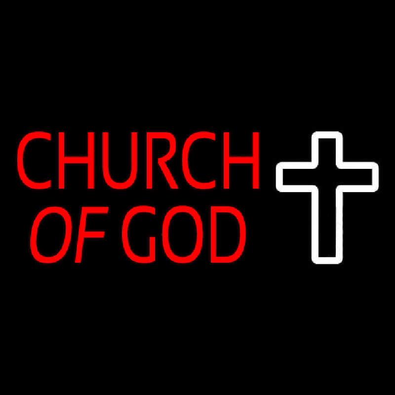 Red Church Of God Neonskylt