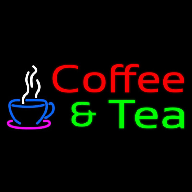 Red Coffee And Green Tea Neonskylt