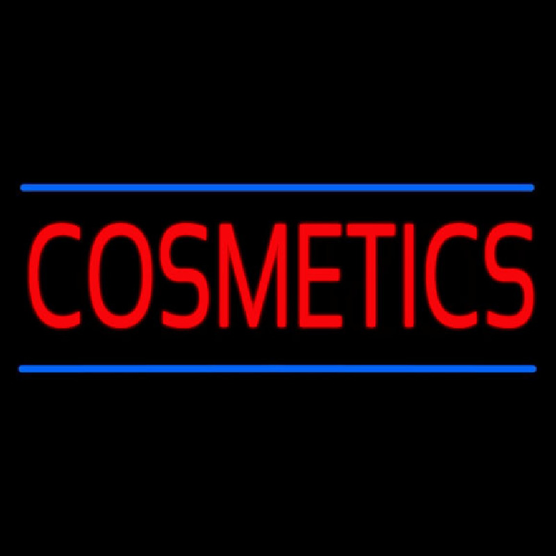 Red Cosmetics Blue Lines Neonskylt