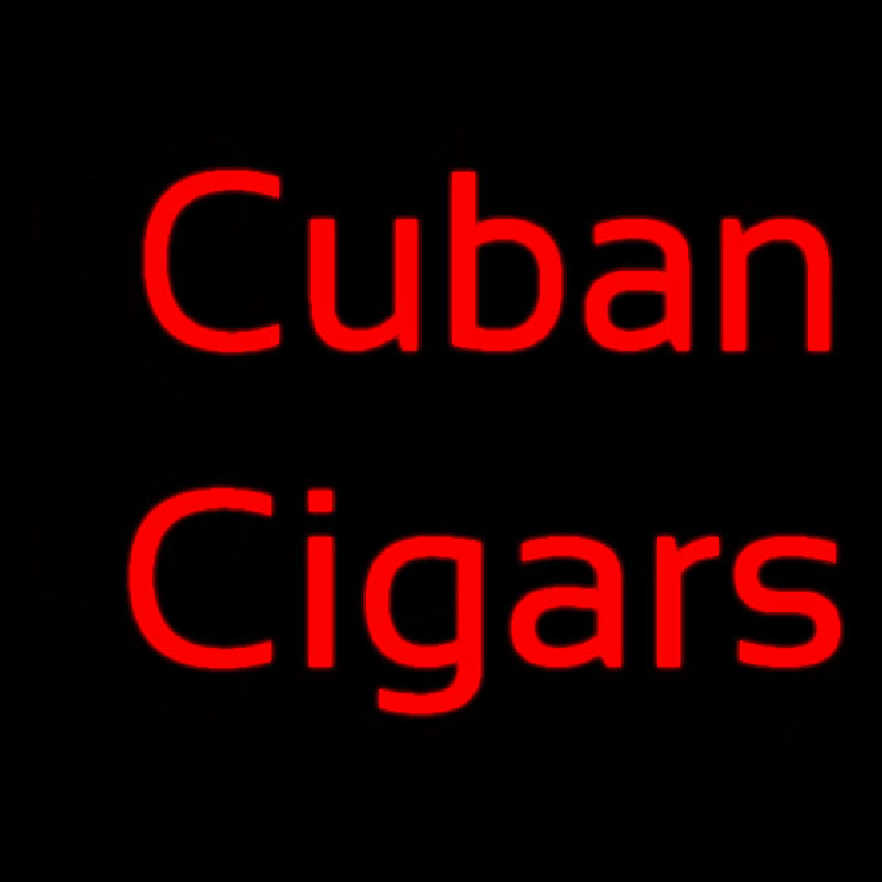 Red Cuban Cigars Neonskylt