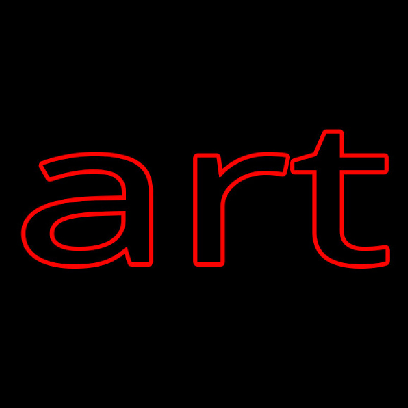Red Cursive Art 1 Neonskylt