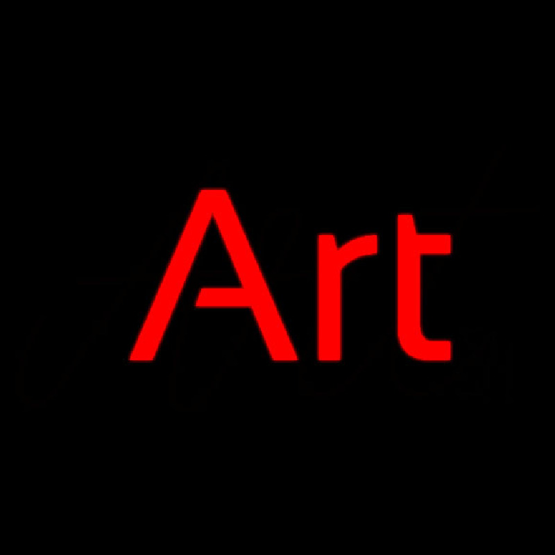 Red Cursive Art Neonskylt