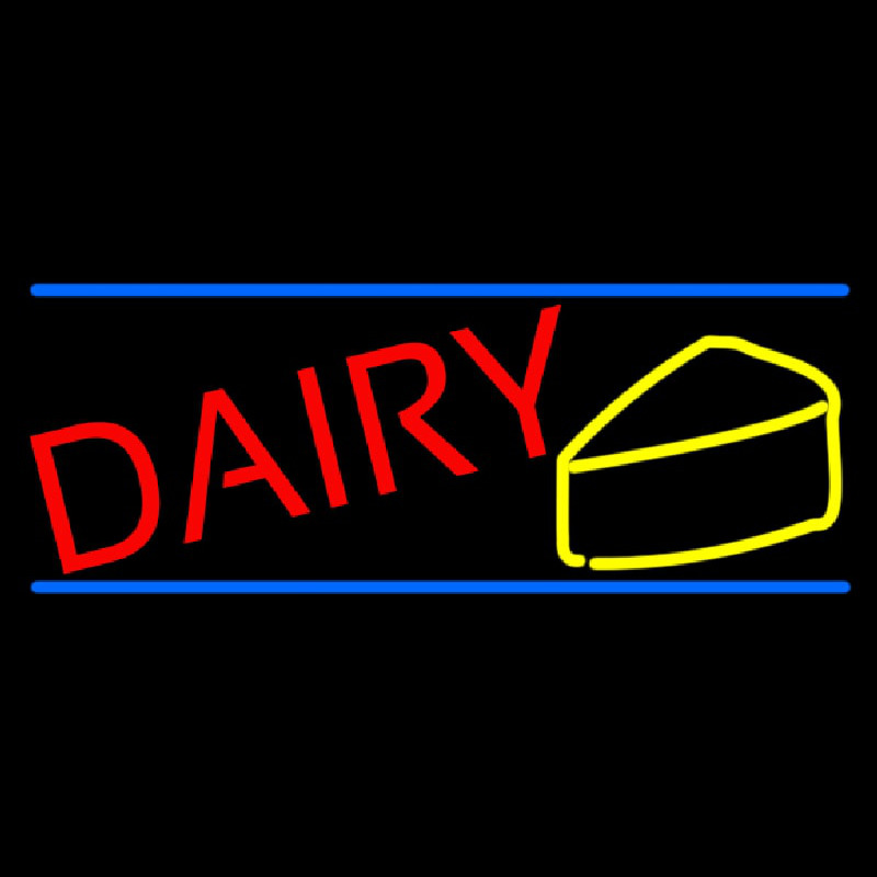 Red Dairy Neonskylt