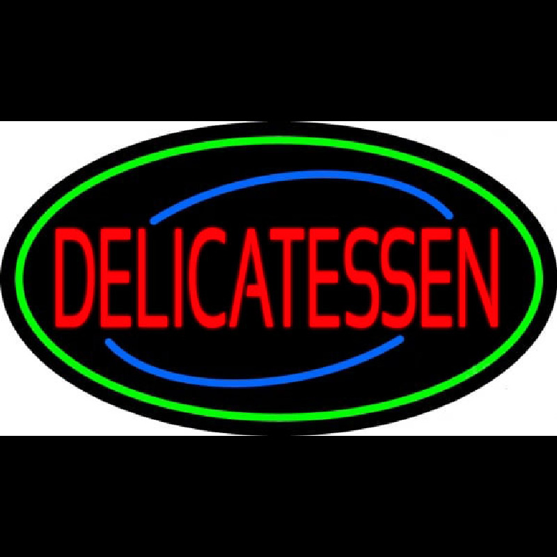 Red Delicatessen Neonskylt