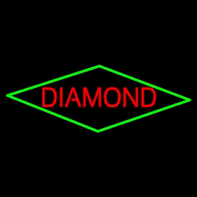 Red Diamond Block Neonskylt