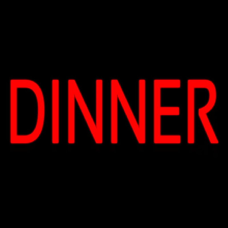 Red Dinner Neonskylt