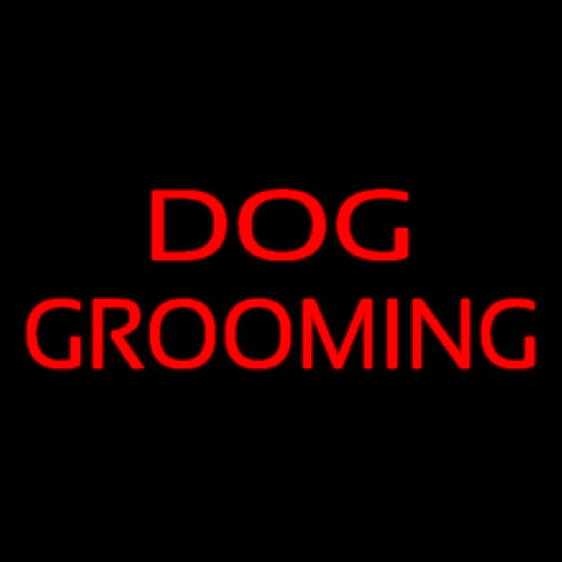 Red Dog Grooming Neonskylt
