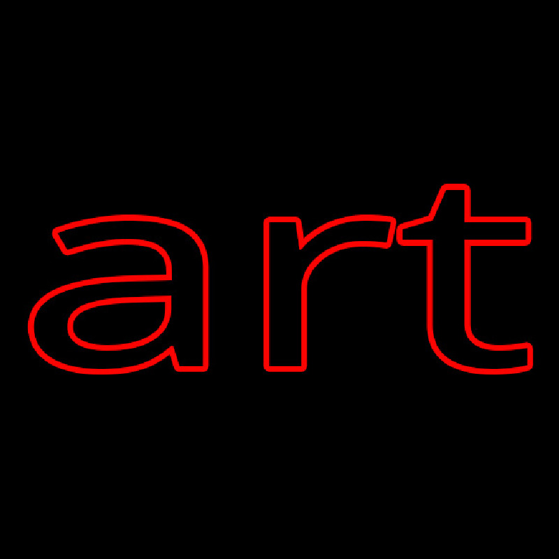 Red Double Stroke Art 1 Neonskylt