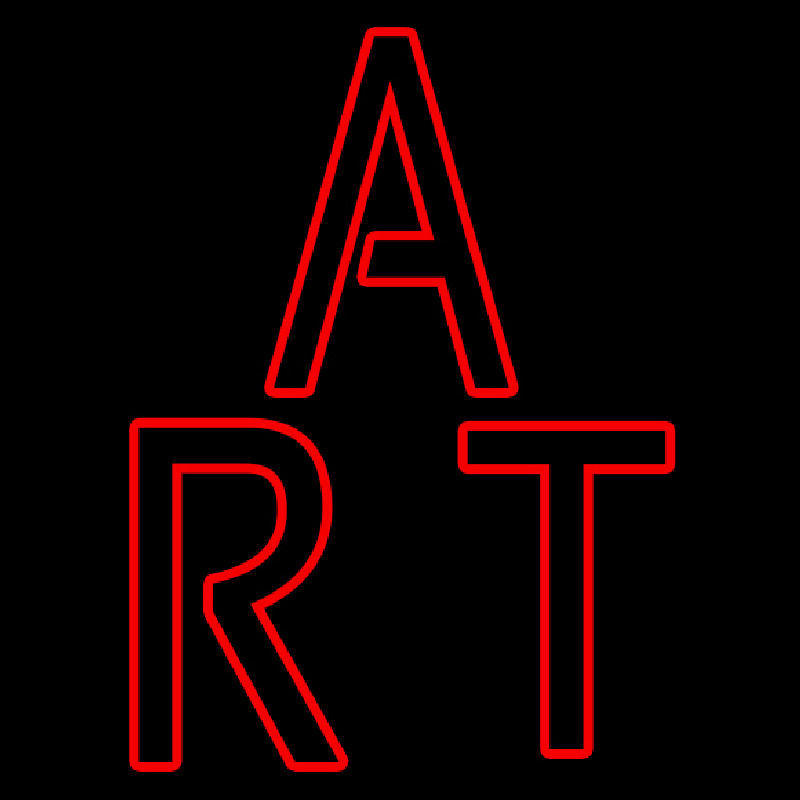 Red Double Stroke Art Neonskylt