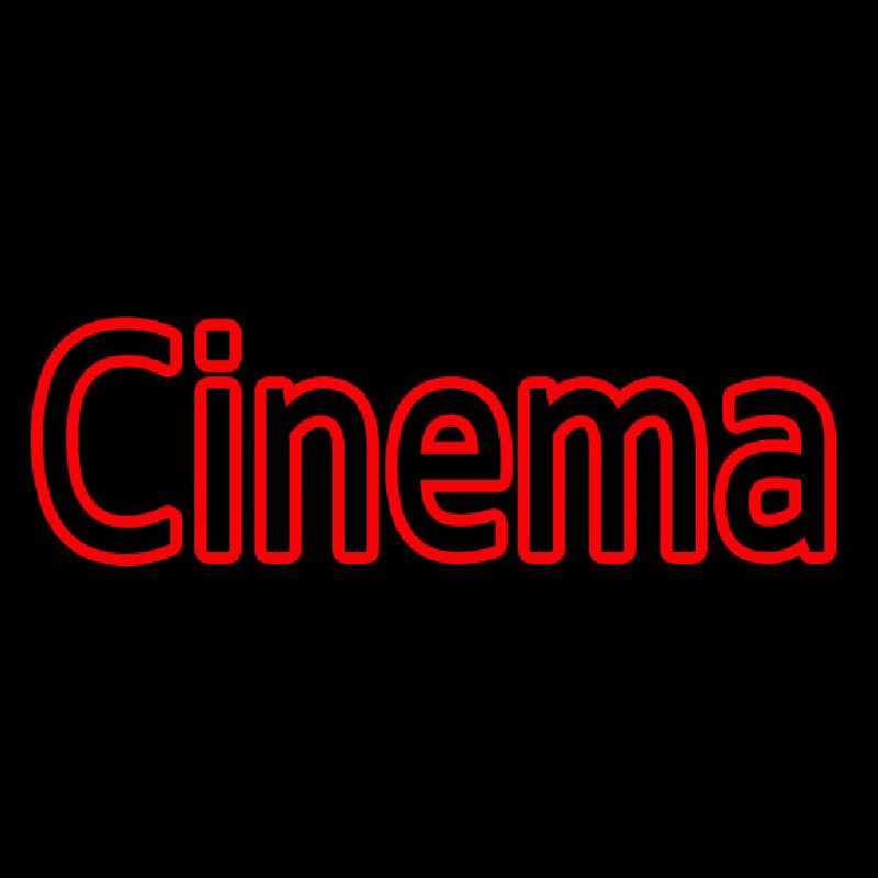 Red Double Stroke Cinema Neonskylt