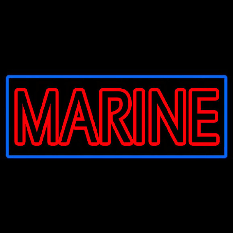 Red Double Stroke Marine Neonskylt