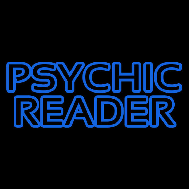 Red Double Stroke Psychic Reader Neonskylt
