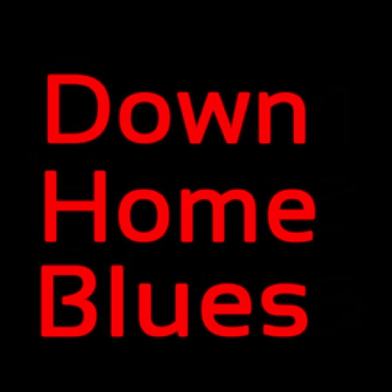 Red Down Home Blues Neonskylt