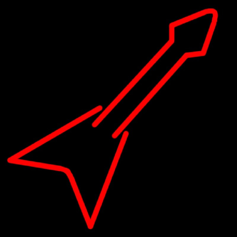Red Electric Guitar Neonskylt