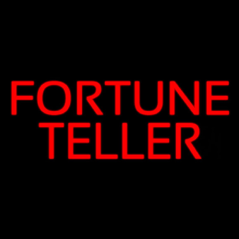 Red Fortune Teller Neonskylt