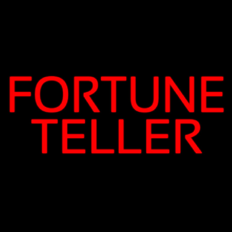 Red Fortune Teller Neonskylt