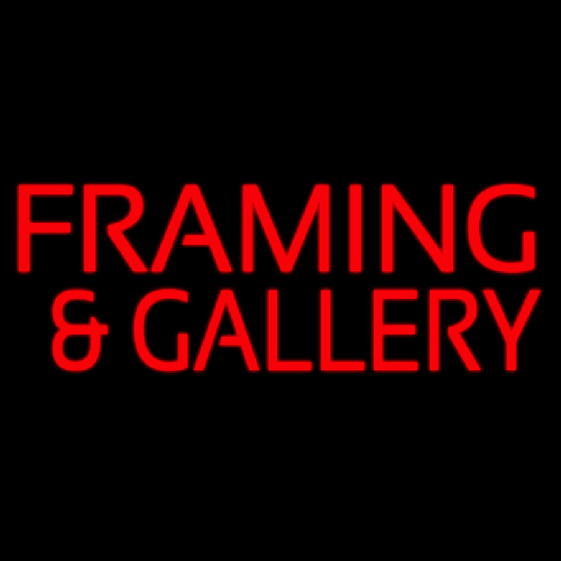 Red Framing And Gallery Neonskylt