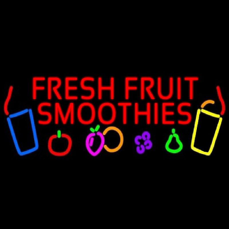 Red Fresh Smoothies Neonskylt