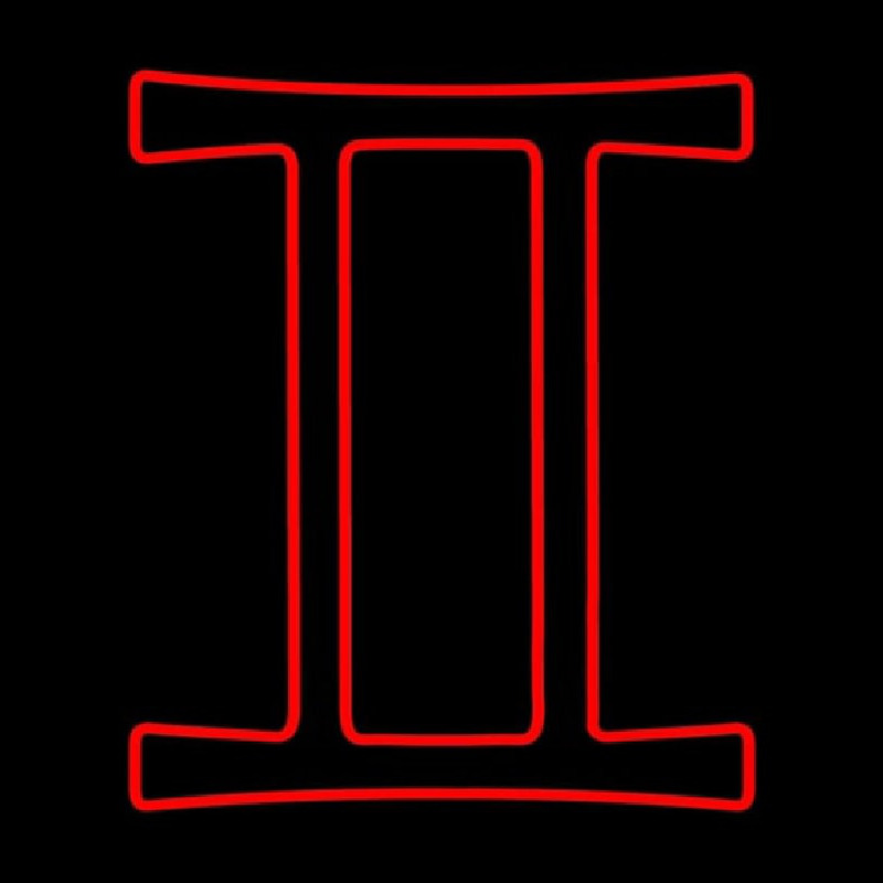 Red Gemini Neonskylt