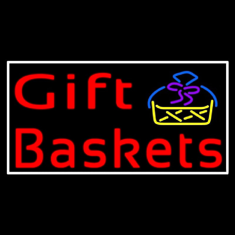 Red Gift Baskets With Logo Neonskylt