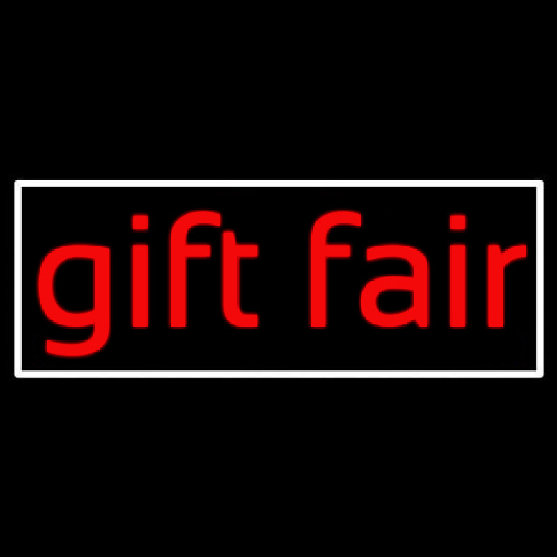 Red Gift Fair Neonskylt