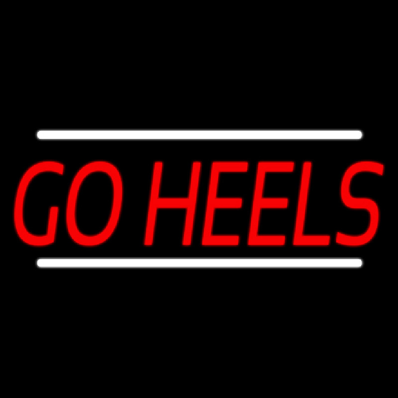 Red Go Heels Neonskylt