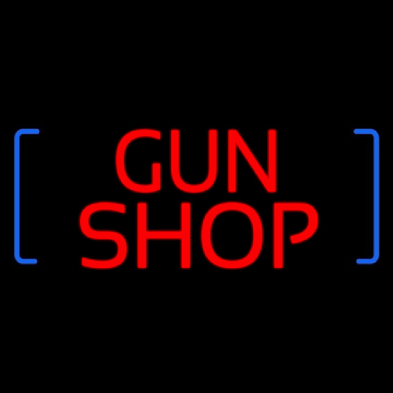 Red Gun Shop Neonskylt