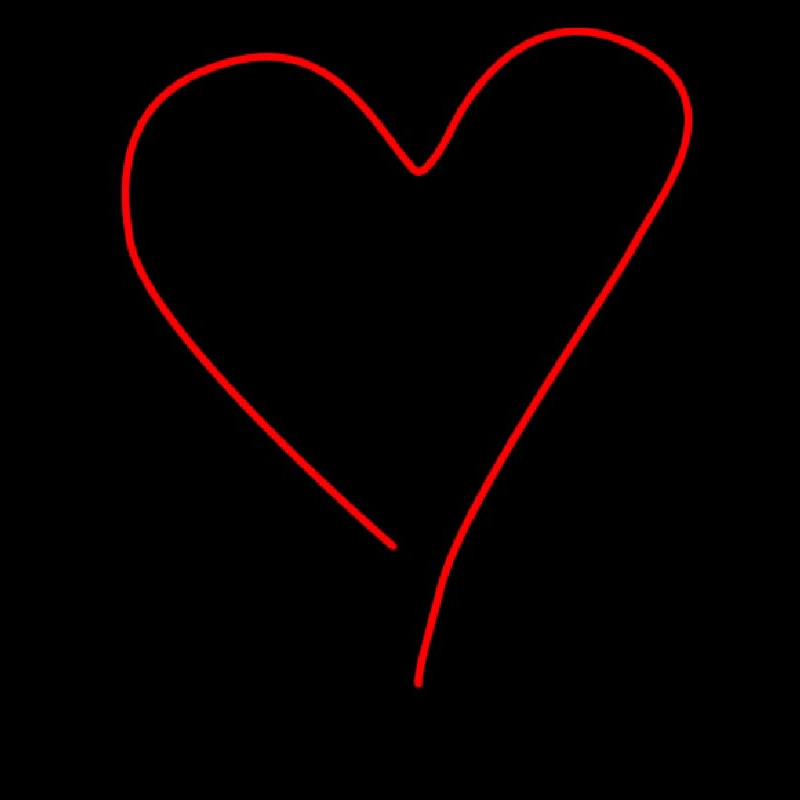 Red Heart Logo Neonskylt