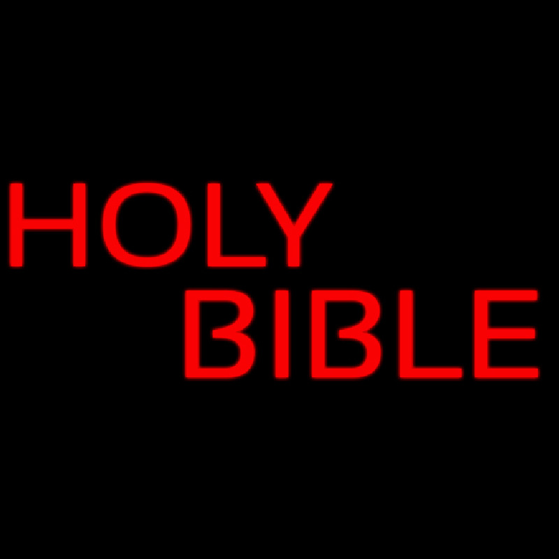 Red Holy Bible Neonskylt