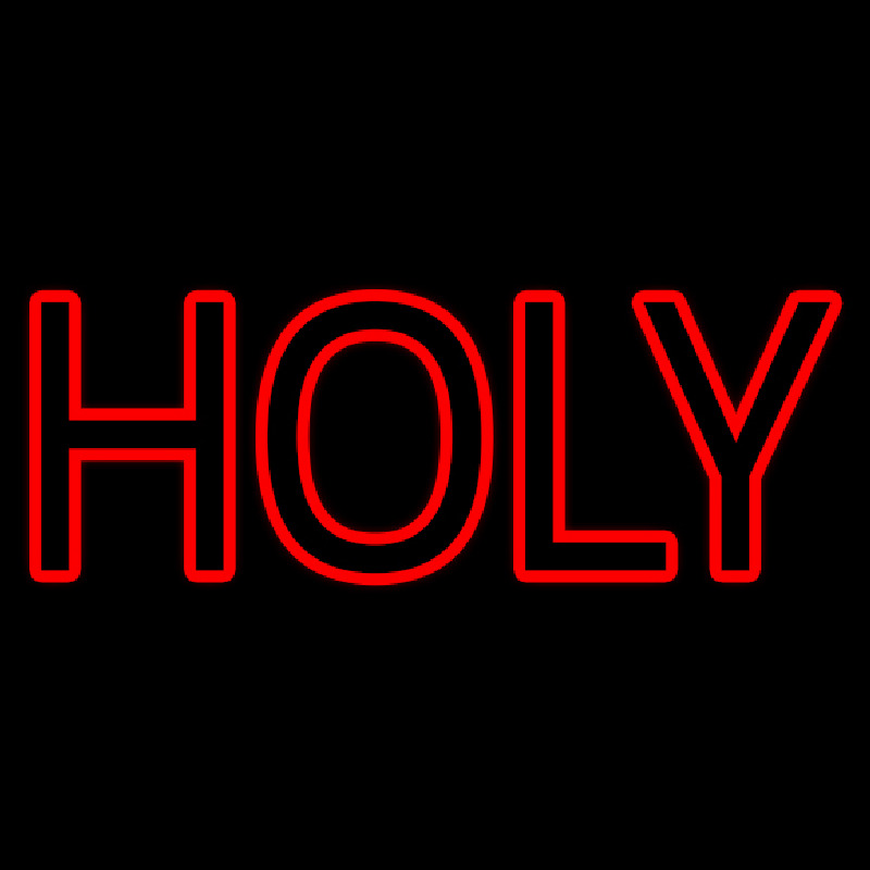 Red Holy Neonskylt