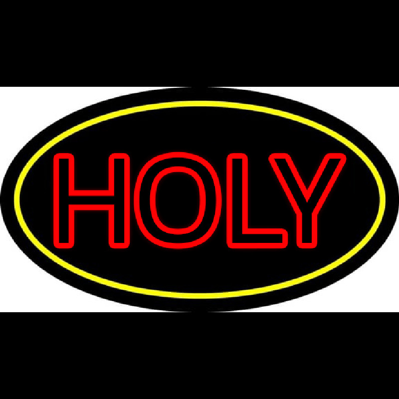 Red Holy With Border Neonskylt