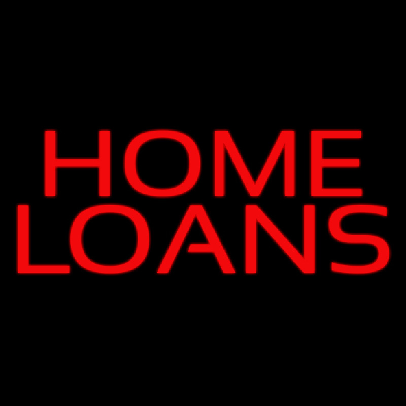 Red Home Loans Neonskylt