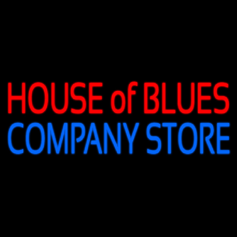 Red House Of Blues Blue Company Store Neonskylt