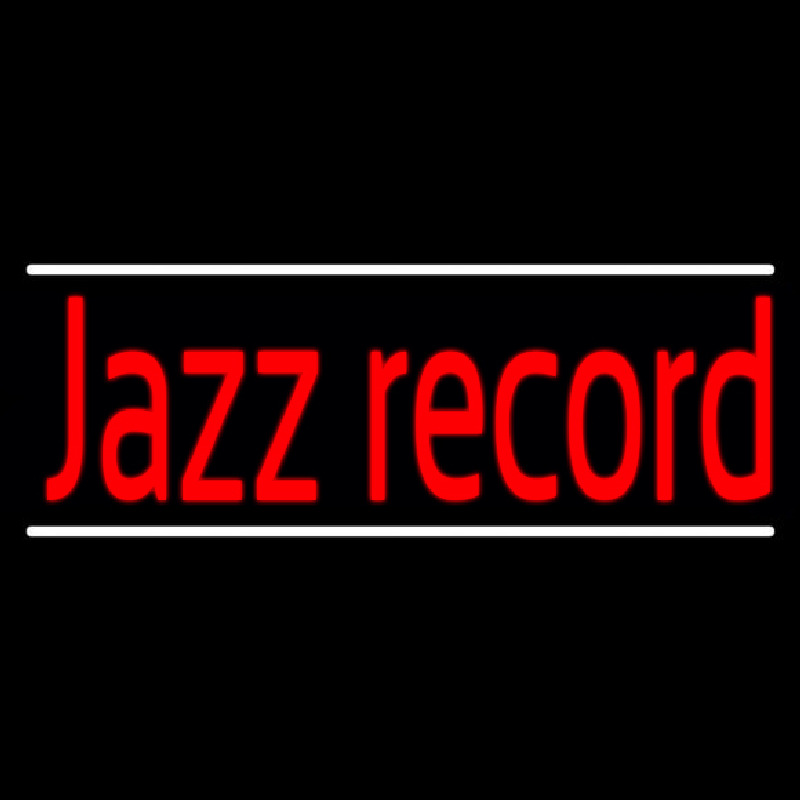 Red Jazz Record White Line 2 Neonskylt