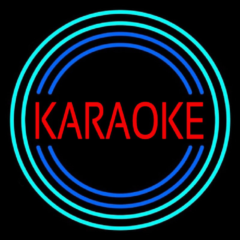 Red Karaoke Block Neonskylt