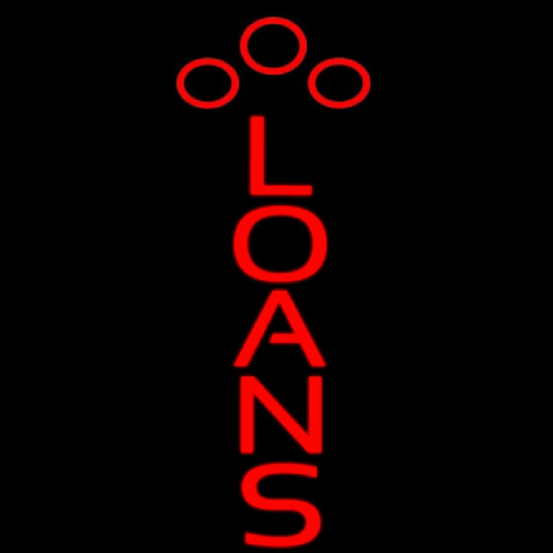 Red Loans Neonskylt