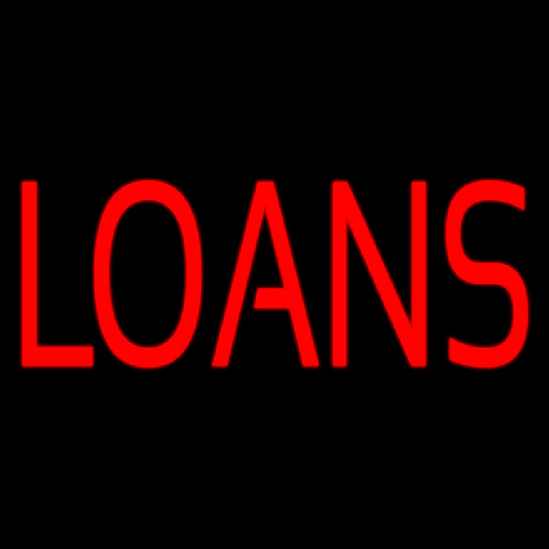 Red Loans Neonskylt