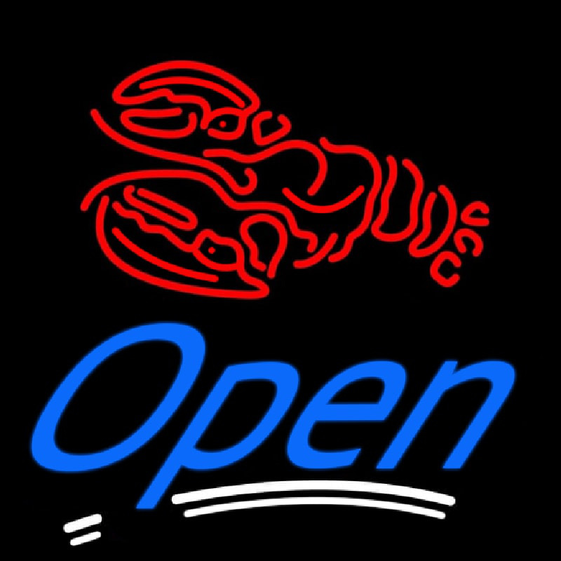 Red Lobster Open Neonskylt