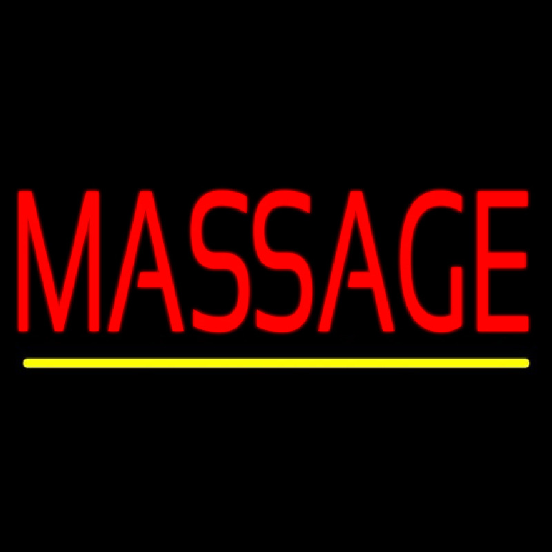 Red Massage Neonskylt