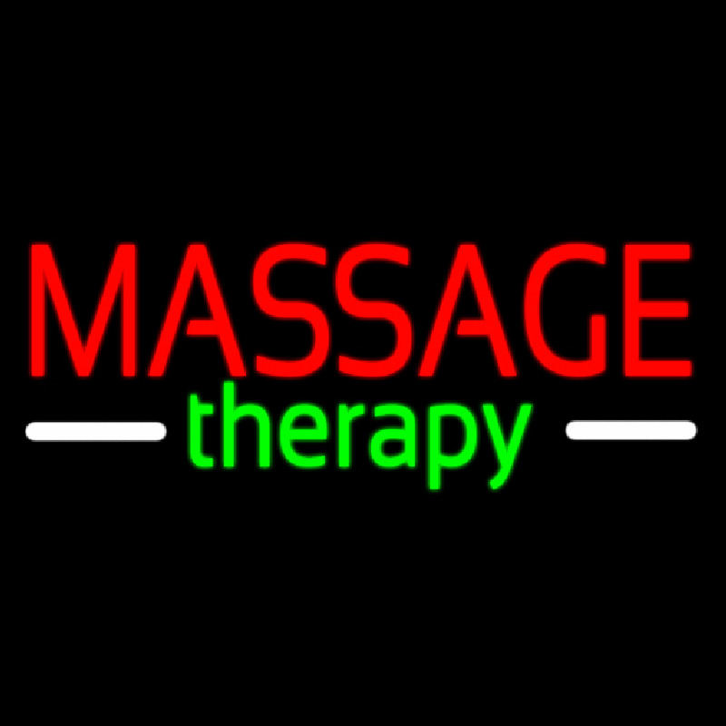 Red Massage Therapy Neonskylt