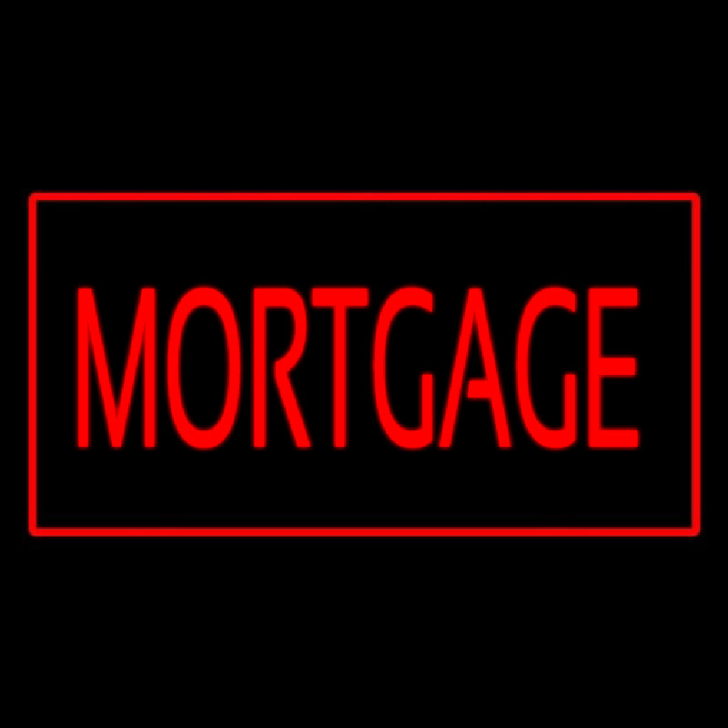 Red Mortgage Red Border Neonskylt