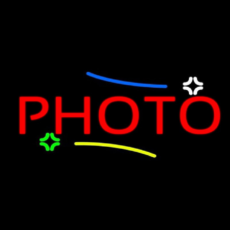 Red Photo Block Neonskylt