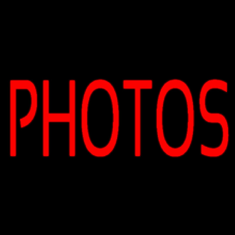 Red Photos Block Neonskylt