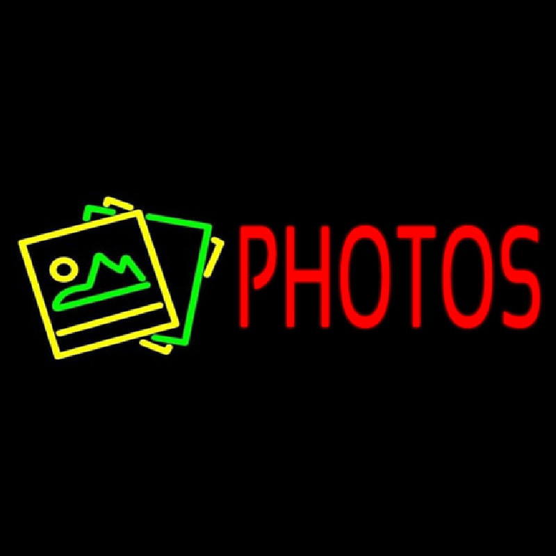 Red Photos With Logo Neonskylt