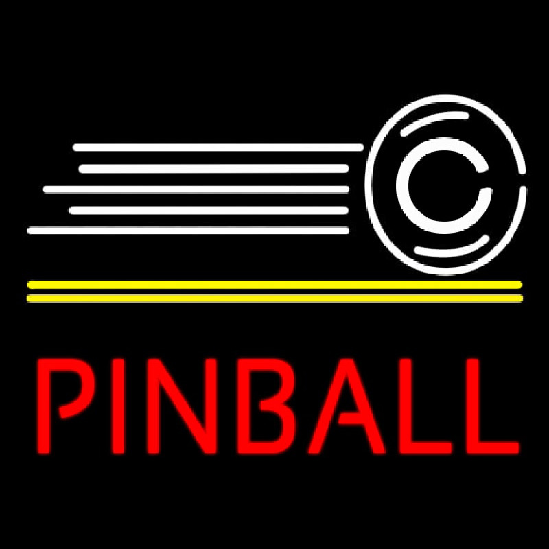 Red Pinball With Logo Neonskylt